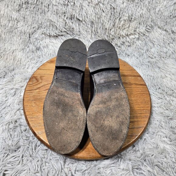 Vintage Bostonian Crown Windsor Mens Size 7.5M Burgundy Leather Penny Loafers - Picture 5 of 8